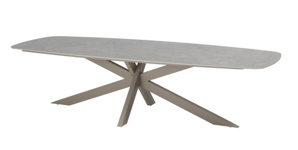 Prado keramisch tafelblad barrel latte 300 x 110 cm