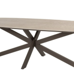 Prado keramisch tafelblad barrel terre 240 x 105 cm.