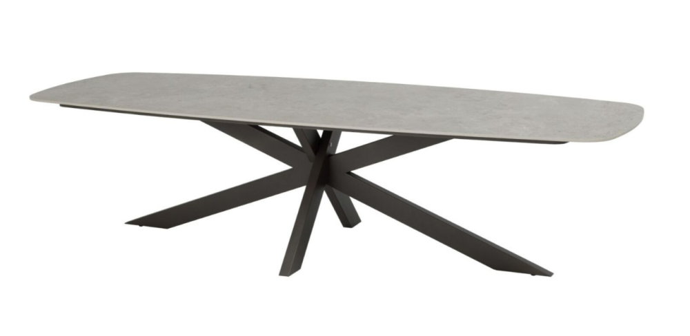 Prado keramisch tafelblad barrel terre 300 x 110 cm