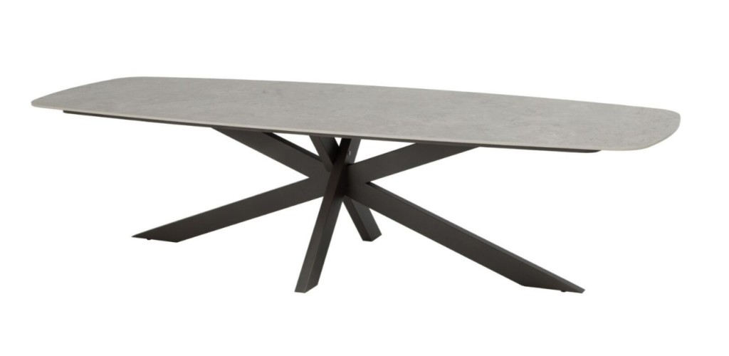 Prado keramisch tafelblad barrel terre 300 x 110 cm