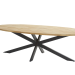 Prado ovaal teak tafelblad 240 x 115 cm.