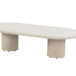 Salontafel Hampton ovaal 140 x 65 x 35 cm beige