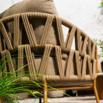 Stoel-bank loungeset Biarritz amber 3-dlg