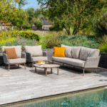 Stoel-bank loungeset Cannes + Loungetafel set Monroe 5-dlg