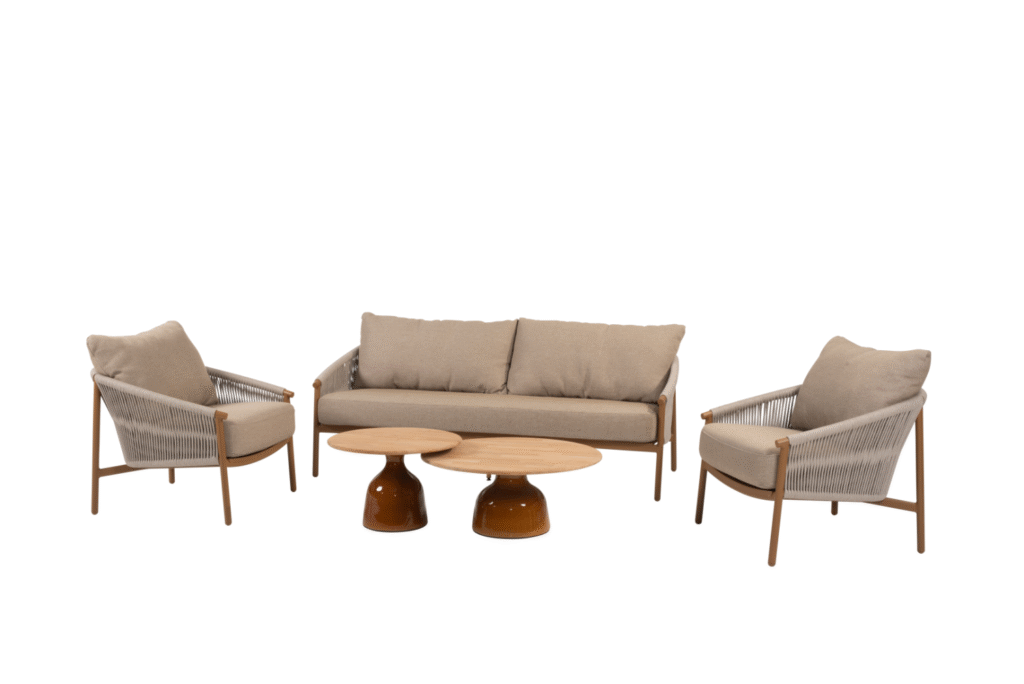 Stoel-bank loungeset Milos + Loungetafel set June 7-dlg