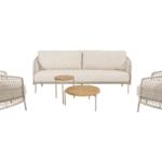 Stoel-bank loungeset Puccini + Loungetafel set Yoga 5-dlg