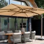 Zweefparasol Hacienda beach-wenge 3x4 mtr