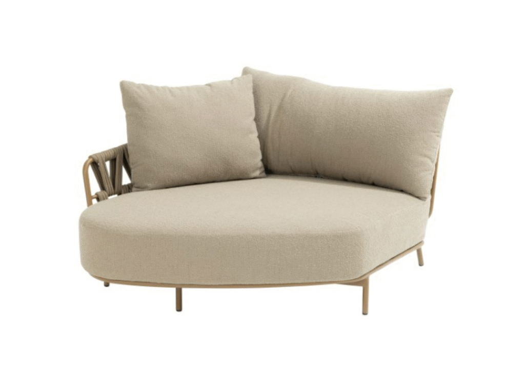 Biarritz modulaire chaise longue, armleuning rechts incl. 2 kussens en pillow