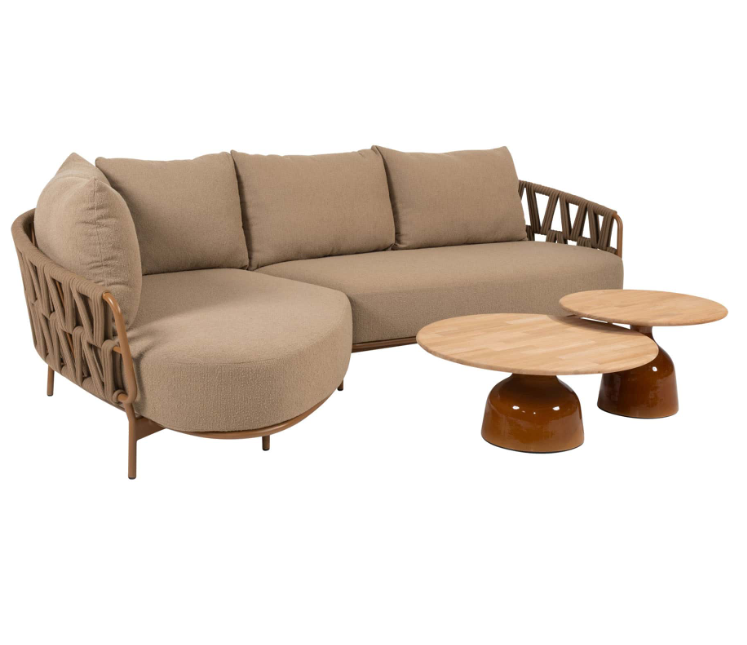 Chaise longue loungeset Biarritz + Loungetafel set June 6-dlg