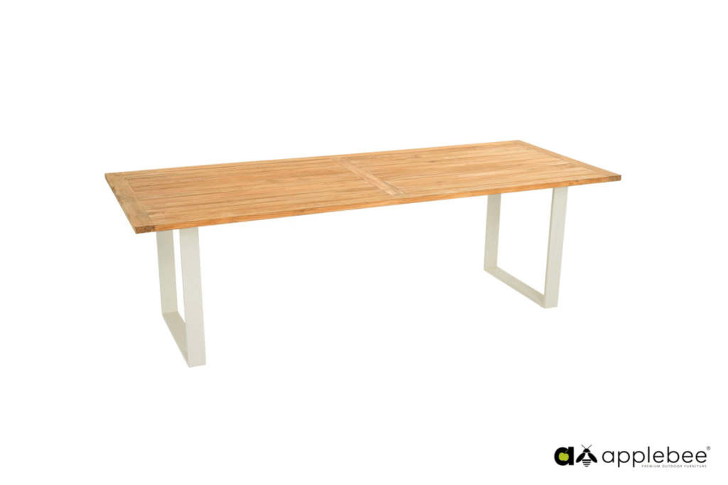 Condor dining table base, aluminium Oyster