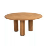 Corsica 160 cm. Ø teak tafelblad