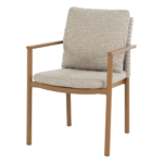 Dining tafel Colorado travertin Ø160 cm + Dining stoel Safina 8-dlg