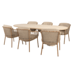 Dining tafel Hampton mortex 240 cm + Dining stoel Martinique 8-dlg