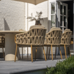 Dining tafel Hampton ovaal mortex 240 cm + Dining stoel Molina 8-dlg