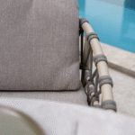 Dining tafel Sara latte Ø120 cm + Dining stoel Piacenza 5-dlg