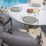 Dining tafel Sarah keramiek latte - Ø120 cm