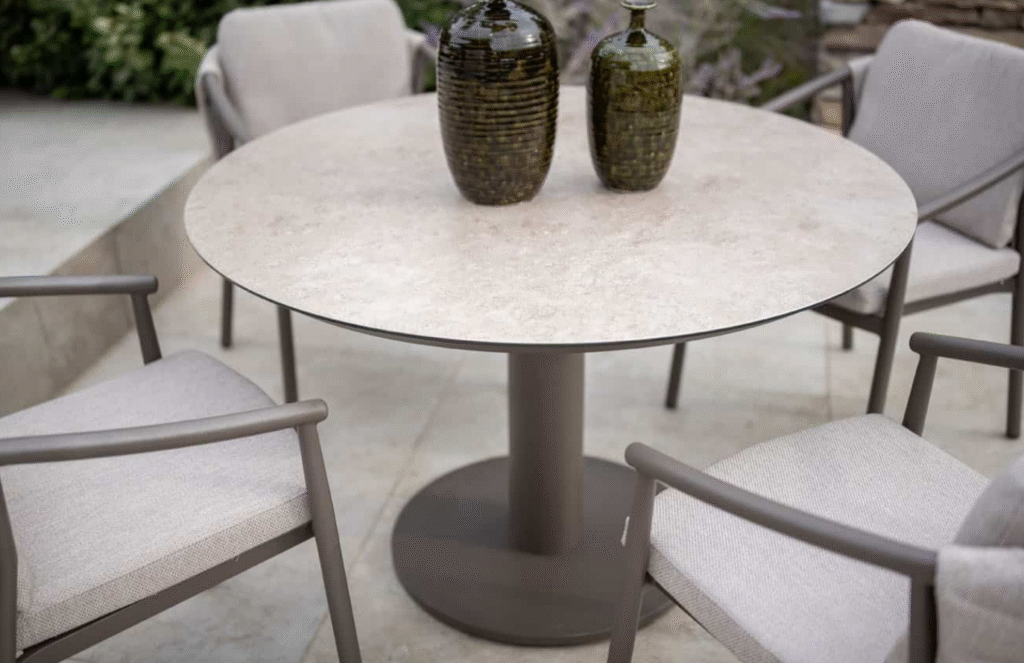 Dining tafel Sarah keramiek terre - Ø120 cm