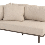 Ezra modulaire 2-zits lounge bank terre, armleuning rechts incl. 3 kussens en pillow