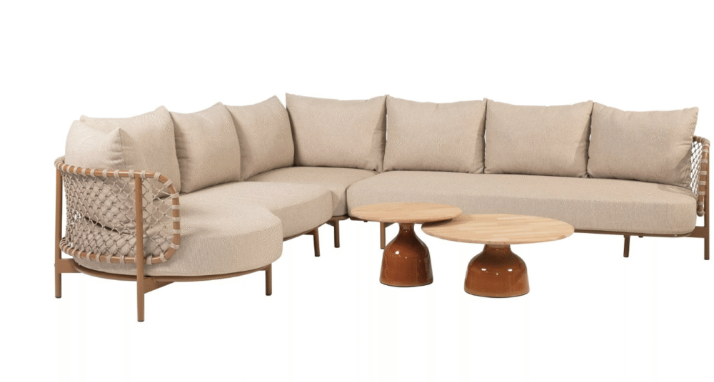 Hoek loungebank Martinique-June amber 7-dlg
