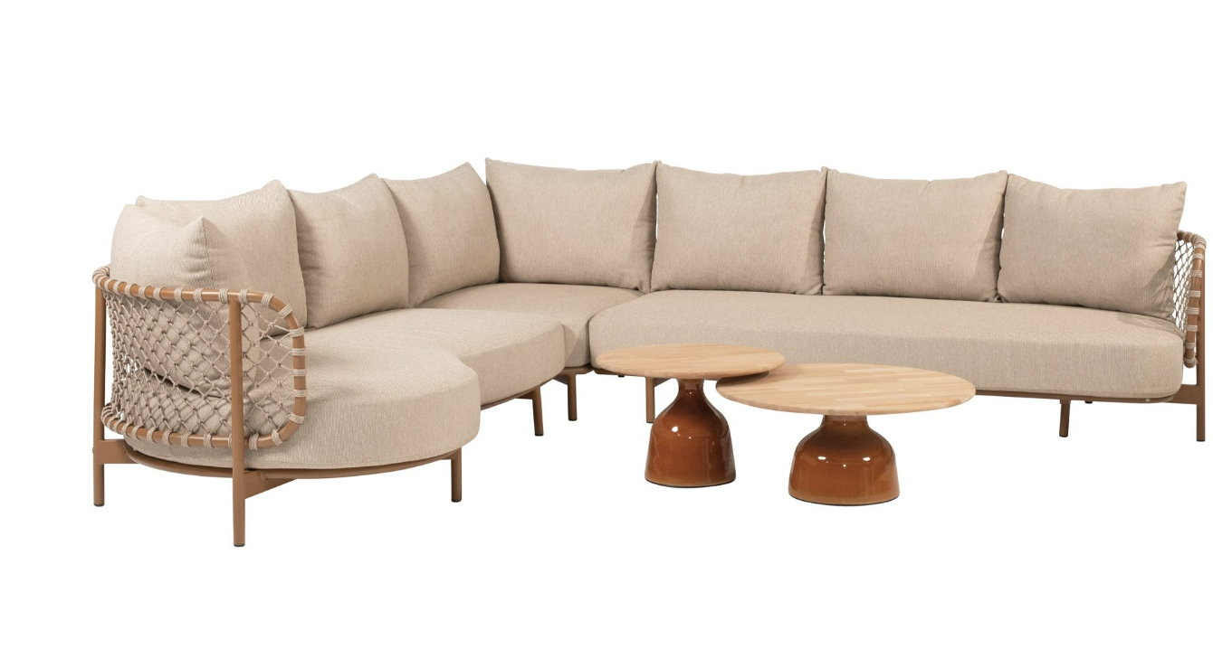 Hoek loungebank Martinique-June amber 7-dlg