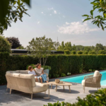 Hoek loungeset Florence latte 3-dlg