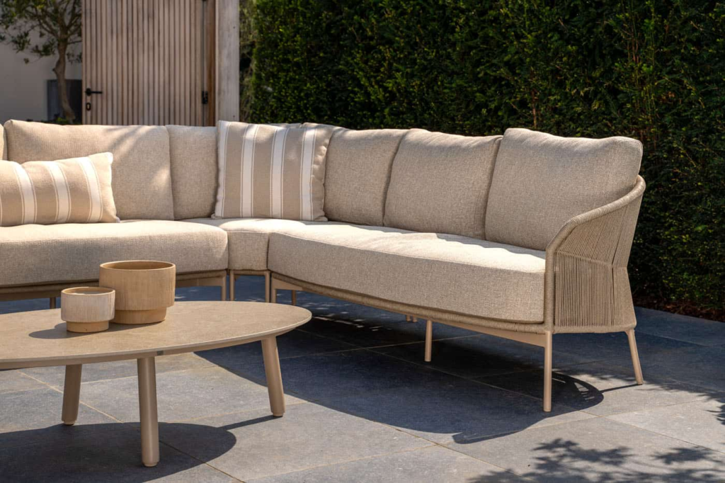 Hoek loungeset Florence latte 3-dlg