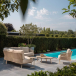 Hoek loungeset Florence latte + Loungetafel set Demi 5-dlg