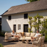 Hoek loungeset Martinique + Loungetafel set Hampton mortex 7-dlg