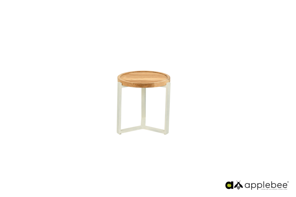 Loungetafel Monaco oyster teak - Ø45 cm