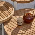 Loungetafel Monaco oyster teak - Ø60 cm