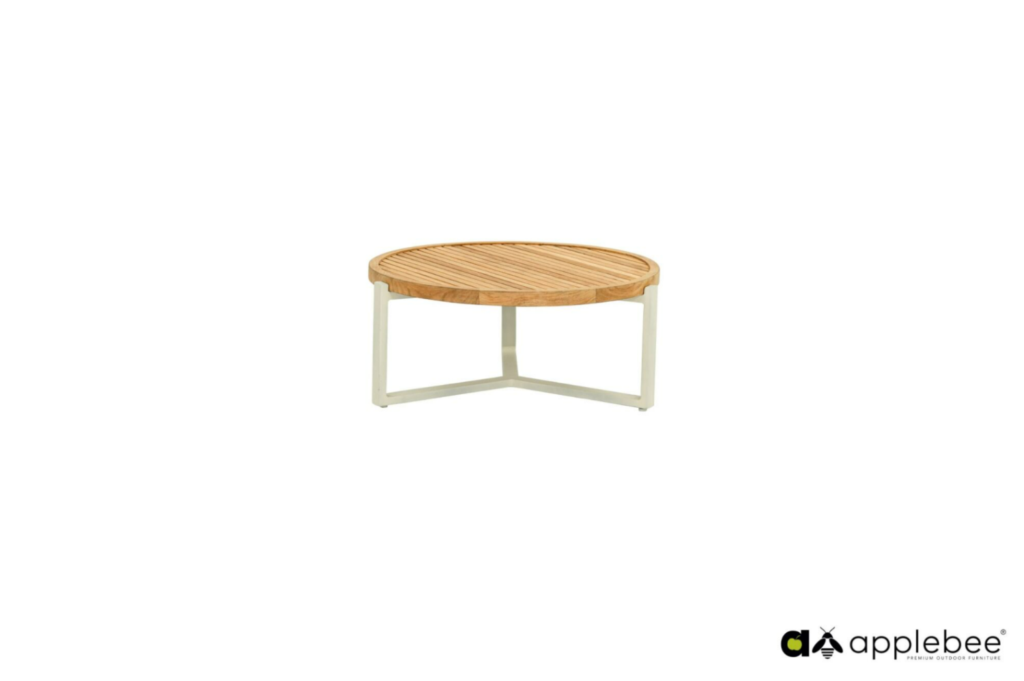 Loungetafel Monaco oyster teak - Ø75 cm