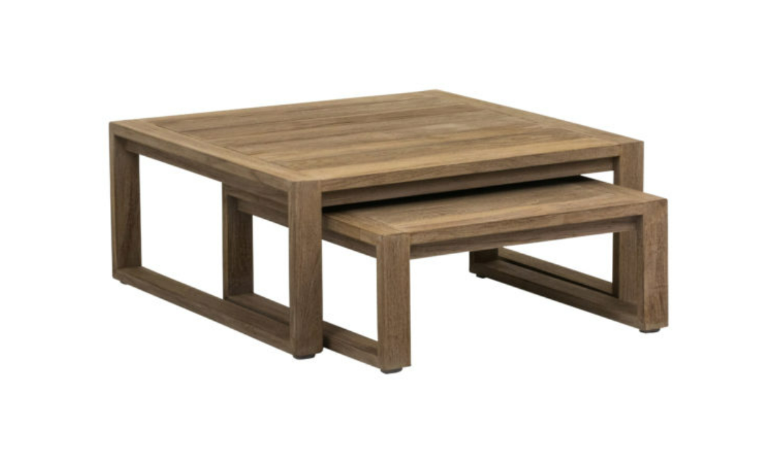 Loungetafel set Antigua teak - 81x81 cm en 65x65 cm