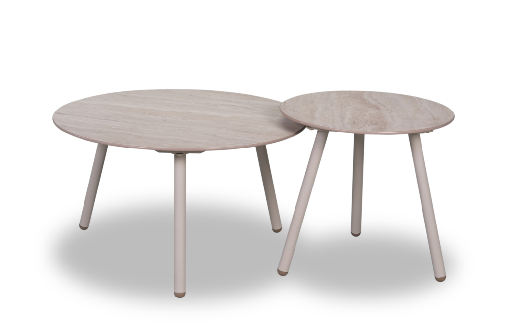 Loungetafel set Telissa Marble latte