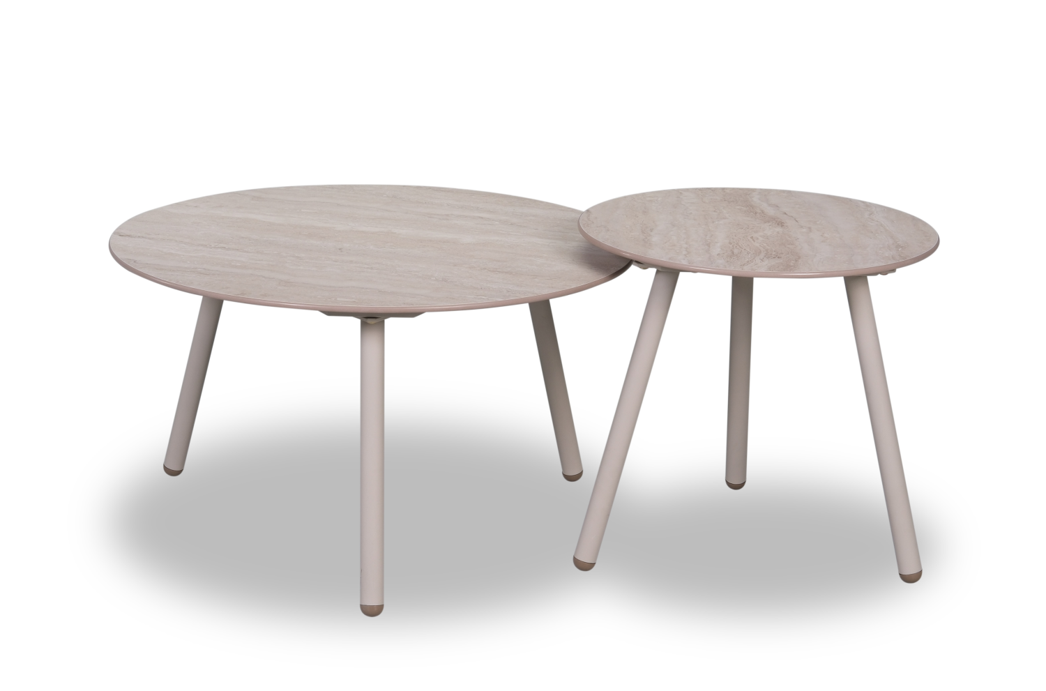 Loungetafel set Telissa Marble latte