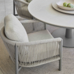 Low dining stoel Bora Bora taupe