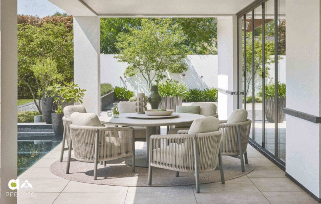 Low dining stoel Bora Bora taupe