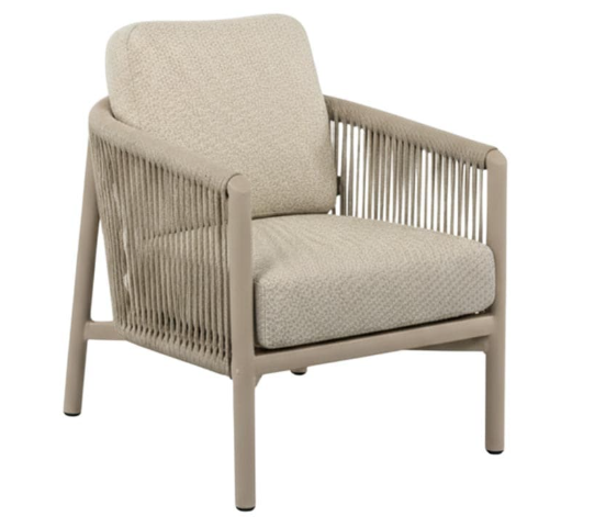 Low dining stoel Bora Bora taupe