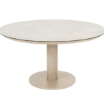 Low-dining tafel Sarah keramiek latte - Ø130 cm