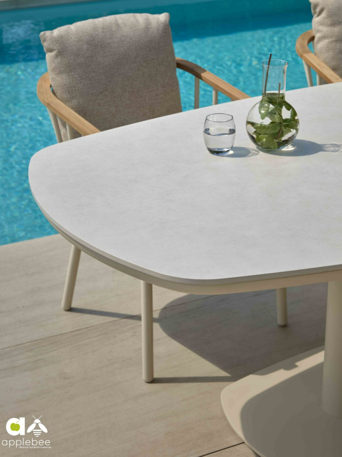 Melville false oval 280x110cm Oyster/Oyster - dining table top HPMS