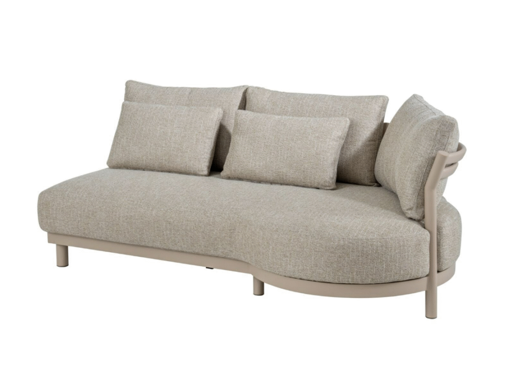 Mykonos modulaire chaise longue 3-zits bank, armleuning links incl. 6 kussens