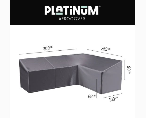 Platinum Aerocover Lounge cover L HB - 305x255x100xH65/90 Right