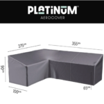 Platinum Aerocover Lounge cover L HB - 355x275x100xH65/90 Left