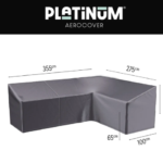 Platinum Aerocover Lounge cover L HB - 355x275x100xH65/90 Right