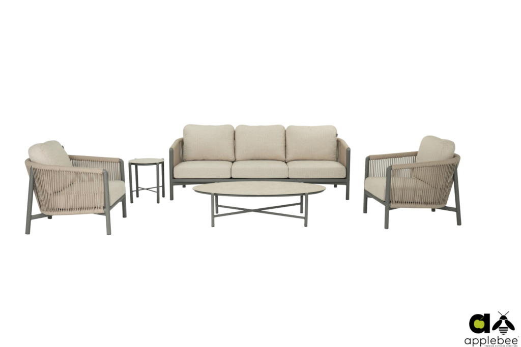 Stoel-bank loungeset Bora Bora + Loungetafel set Bora Bora 5-dlg