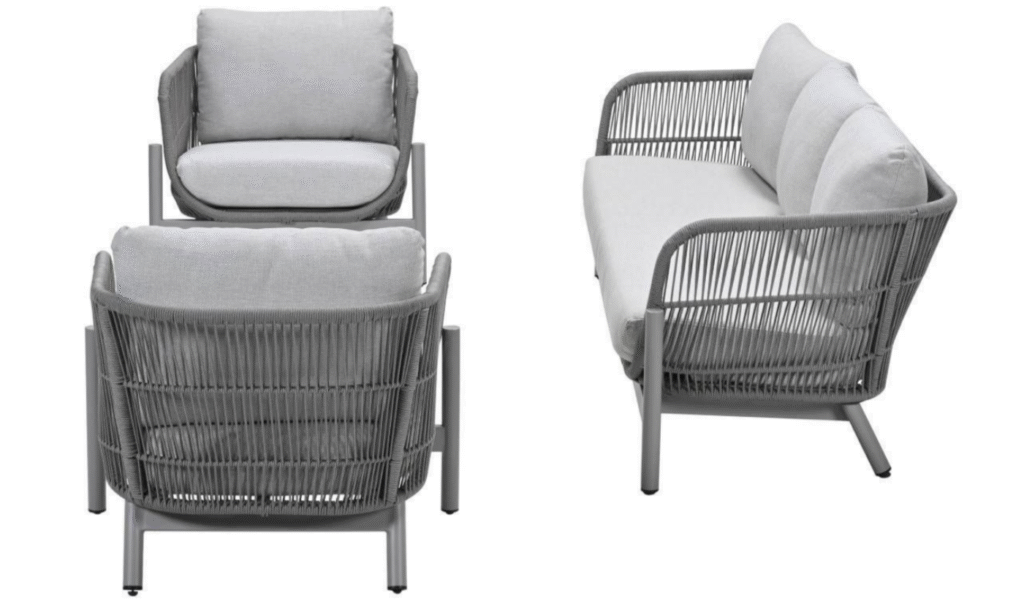 Stoel-bank loungeset Catanzaro 3-dlg