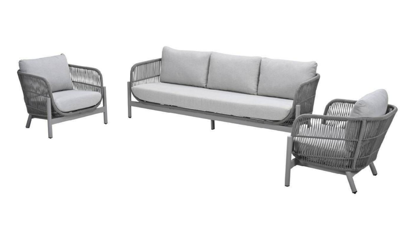 Stoel-bank loungeset Catanzaro 3-dlg