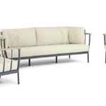 Stoel-bank loungeset Condor black (3-zits) 3-dlg