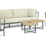 Stoel-bank loungeset Condor black (3-zits) + Loungetafel set Condor 6-dlg