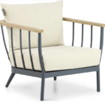 Stoel-bank loungeset Condor black + Loungetafel set Condor+ voetenbank Condor 8-dlg