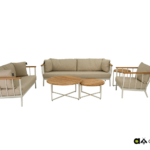 Stoel-bank loungeset Condor Oyster (3-zits) 3-dlg